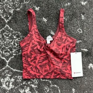 lululemon athletica Red Abstract Sports Bra